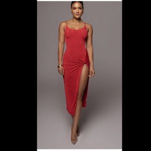 JLUXLABEL Red New Romance Slit Dress- NWT
